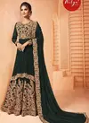 Nitya Heavy Embroidered Georgette semi stitch heavy embroidered with lace Dupatta